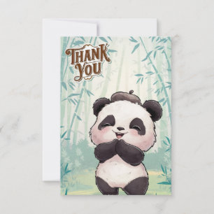 Cartão De Agradecimento Magic Whimsical Panda