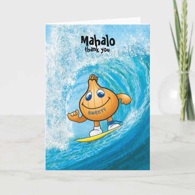 Cartão De Agradecimento mahalo from sweetyonion (Frente)