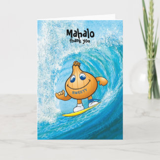 Cartão De Agradecimento mahalo from sweetyonion