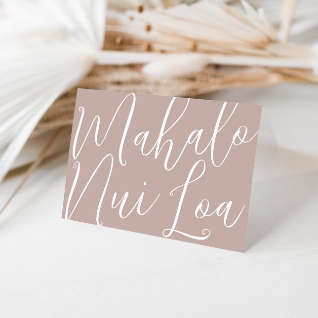 Cartão De Agradecimento Mahalo Nui Loa | Havaí (Criador carregado)