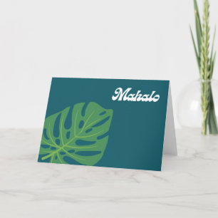 Cartão De Agradecimento Mahalo Obrigado Saudação da Ilha Havaiana