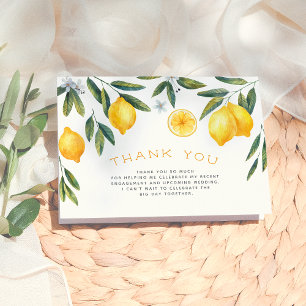 Cartão de agradecimento Main Squeeze Lemon Bridal 