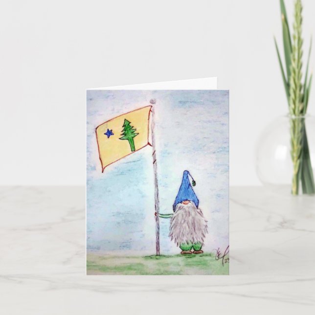 Cartão De Agradecimento Maine Flag (Frente)