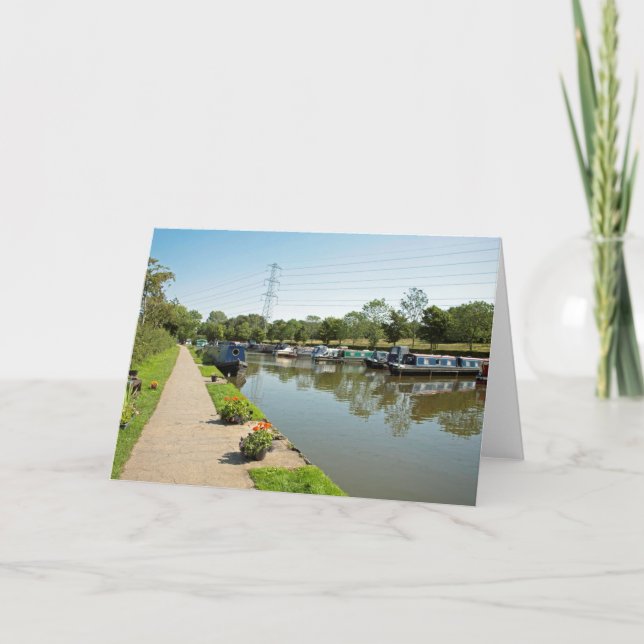 Cartão De Agradecimento Mais alto do Canal Macclesfield Poynton Cheshire (Frente)