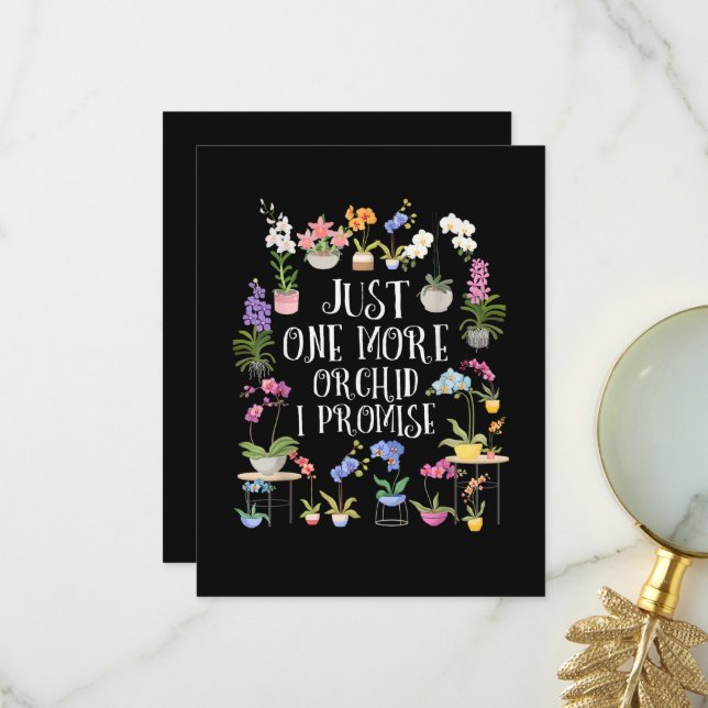 Cartão De Agradecimento Mais Uma Orquídea Eu Prometo (Frente/Verso In Situ)