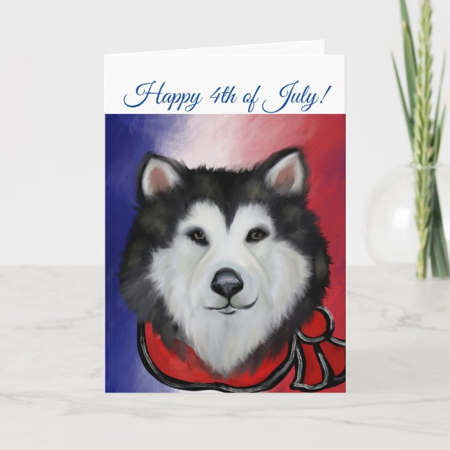 Cartão De Agradecimento Malamute do Alasca (Frente)