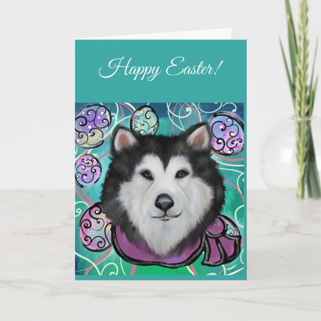 Cartão De Agradecimento Malamute do Alasca (Frente)