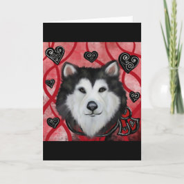 Cartão De Agradecimento Malamute do Alasca