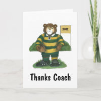 Male Rugby Bear in Green and Gold