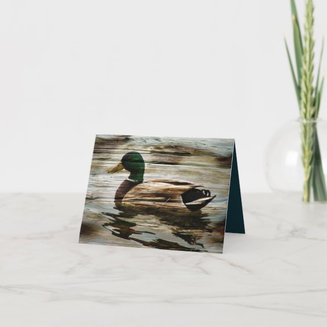 Cartão De Agradecimento Mallard Duck (Frente)