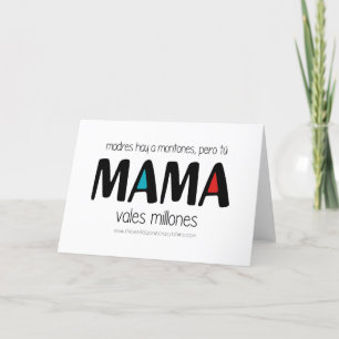 Cartão De Agradecimento Mama vales millones