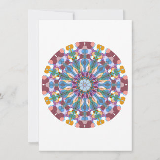Cartão De Agradecimento Mandala de Flores
