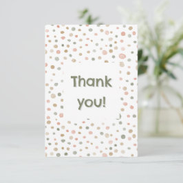 Cartão de Agradecimento Mandy Confetti Watercolor