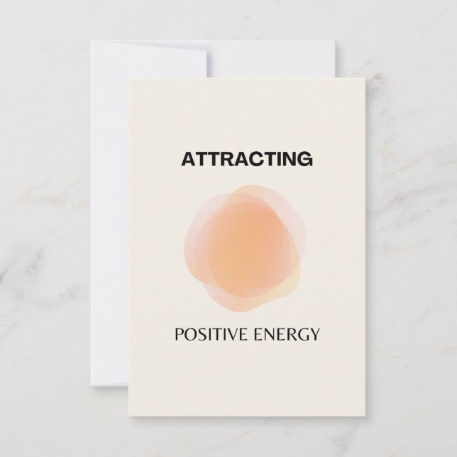 Cartão De Agradecimento Manifestação, Espiritual Positivo, Arte Afirmativa (Frente)