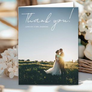 Cartão De Agradecimento Manuscrito De Casamento Obrigado 3 Fotos