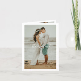 Cartão De Agradecimento Manuscrito De Casamento Obrigado 3 Fotos