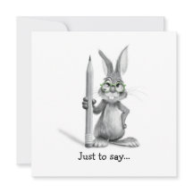 Mão Coelhinha Engraçada Desenhada Apenas Para Dize