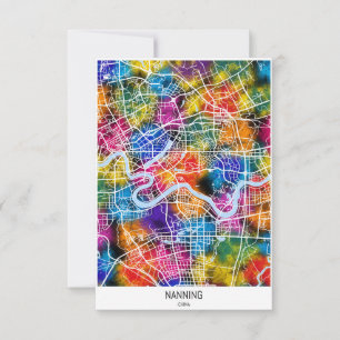 Cartão De Agradecimento Mapa da Cidade da China