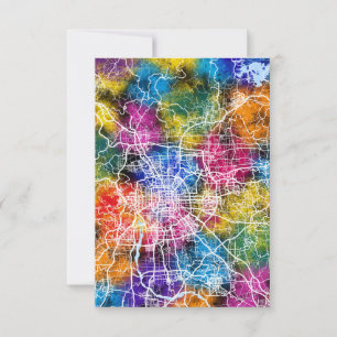 Cartão De Agradecimento Mapa da cidade de Pequim na China