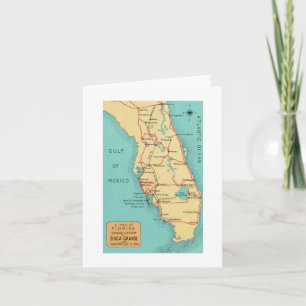 Cartão De Agradecimento Mapa da Ilha Boca Grande Useppa