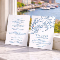 Mapa de Portland Maine Casamento Boas-Vindas Itine