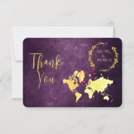 Cartão De Agradecimento Mapa Personalizado da Jornada do Amor Casamento