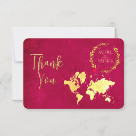 Cartão De Agradecimento Mapa Personalizado da Jornada do Amor Casamento