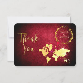 Cartão De Agradecimento Mapa Personalizado da Jornada do Amor Casamento
