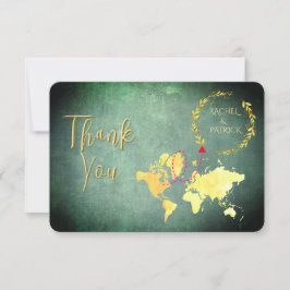 Cartão De Agradecimento Mapa Personalizado da Jornada do Amor Casamento