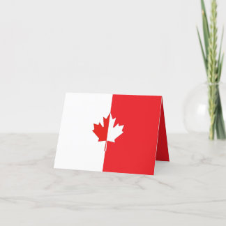 Cartão De Agradecimento Mapas de folhas, vermelho e branco, no Canadá