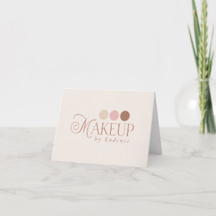 Cartão De Agradecimento Maquiador com Marca Personalizada