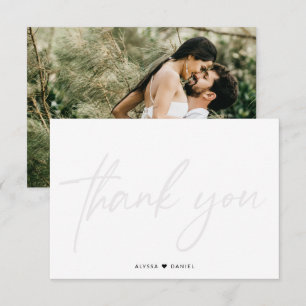 Cartão De Agradecimento Marca d'água com a foto de casamento personalizada