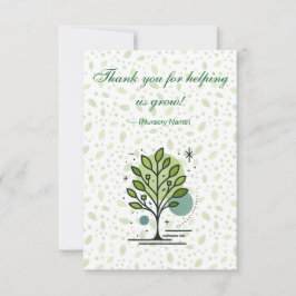 Cartão De Agradecimento Marca Personalizada da Greenleaf Nursery