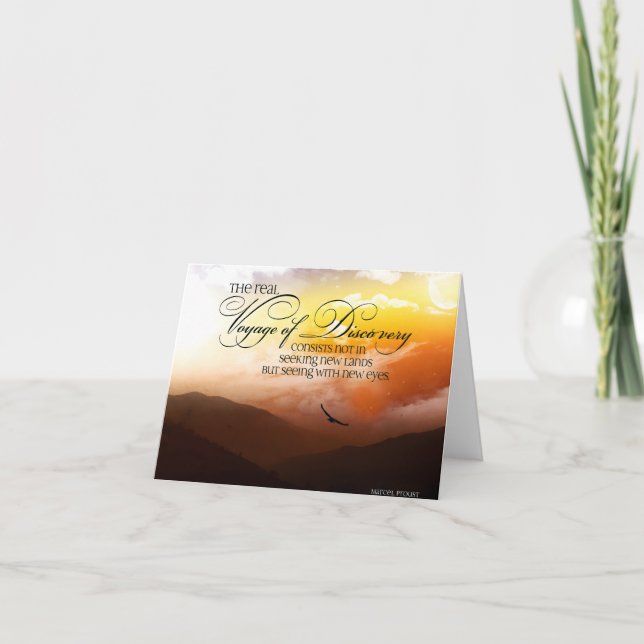 Cartão De Agradecimento Marcel Proust Inspirational Cotação "Novos olhos" (Frente)