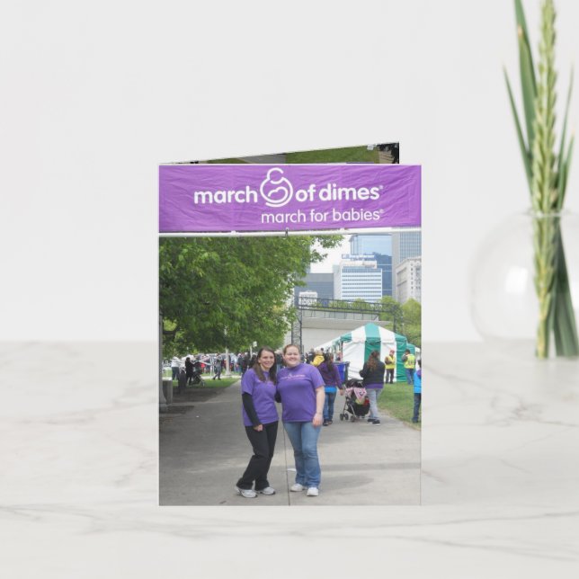 Cartão De Agradecimento March for Babies 2012 Thank you card (Frente)