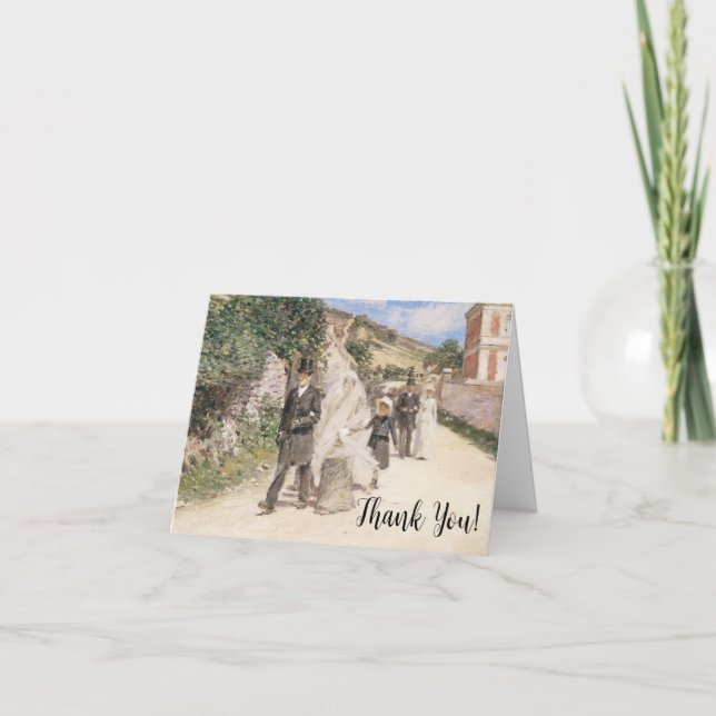 Cartão De Agradecimento Marcha de Casamento por Robinson, Casamento Impres (Frente)