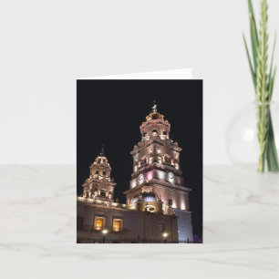 Cartão De Agradecimento marco morelia catedral torres à noite