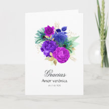Mardi Gras Watercolor Floral Quinceañera
