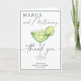 Cartão De Agradecimento Margarita Aquarela Obrigada Chá de noiva 