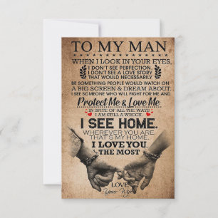 Cartão De Agradecimento Marido Me Proteja E Me Ame