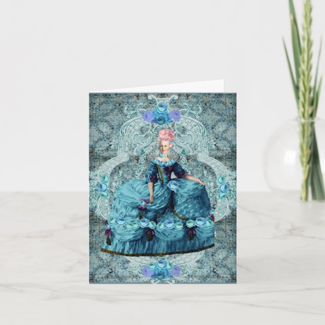 Cartão De Agradecimento Marie Antoinette Rainha da França (Frente)