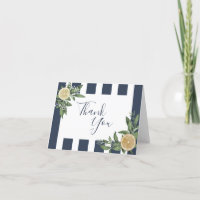 Marinho Blue Stripe Watercolor Lemon Citrus Dobrad