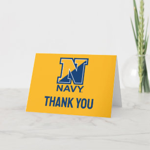 Cartão De Agradecimento Marinho dos EUA Marinho inicial N