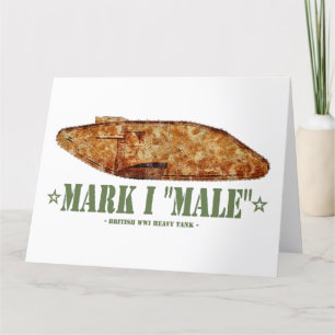 Cartão De Agradecimento Mark I Male World War One British Heavy Tank WI