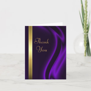 Cartão de Agradecimento Marquis Purple Silk Gold