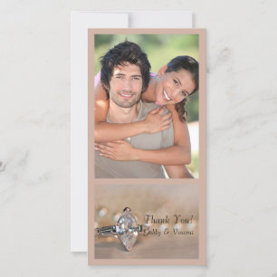 Cartão De Agradecimento Marquise Diamond Noivado Ring Weding Obrigado