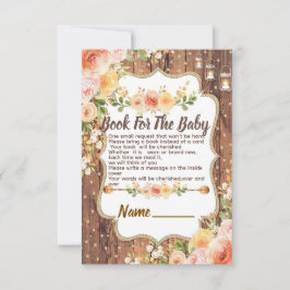 Cartão De Agradecimento Mason Jar with a rustic flowers book for the  card