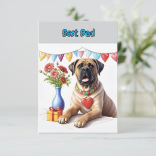 Cartão De Agradecimento Mastiff em uma festa