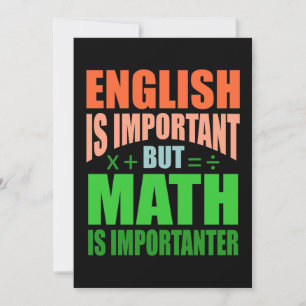 Cartão De Agradecimento Matemática é importante para professor matemáti