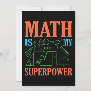 Cartão De Agradecimento Matemática é um professor de superpotência mate